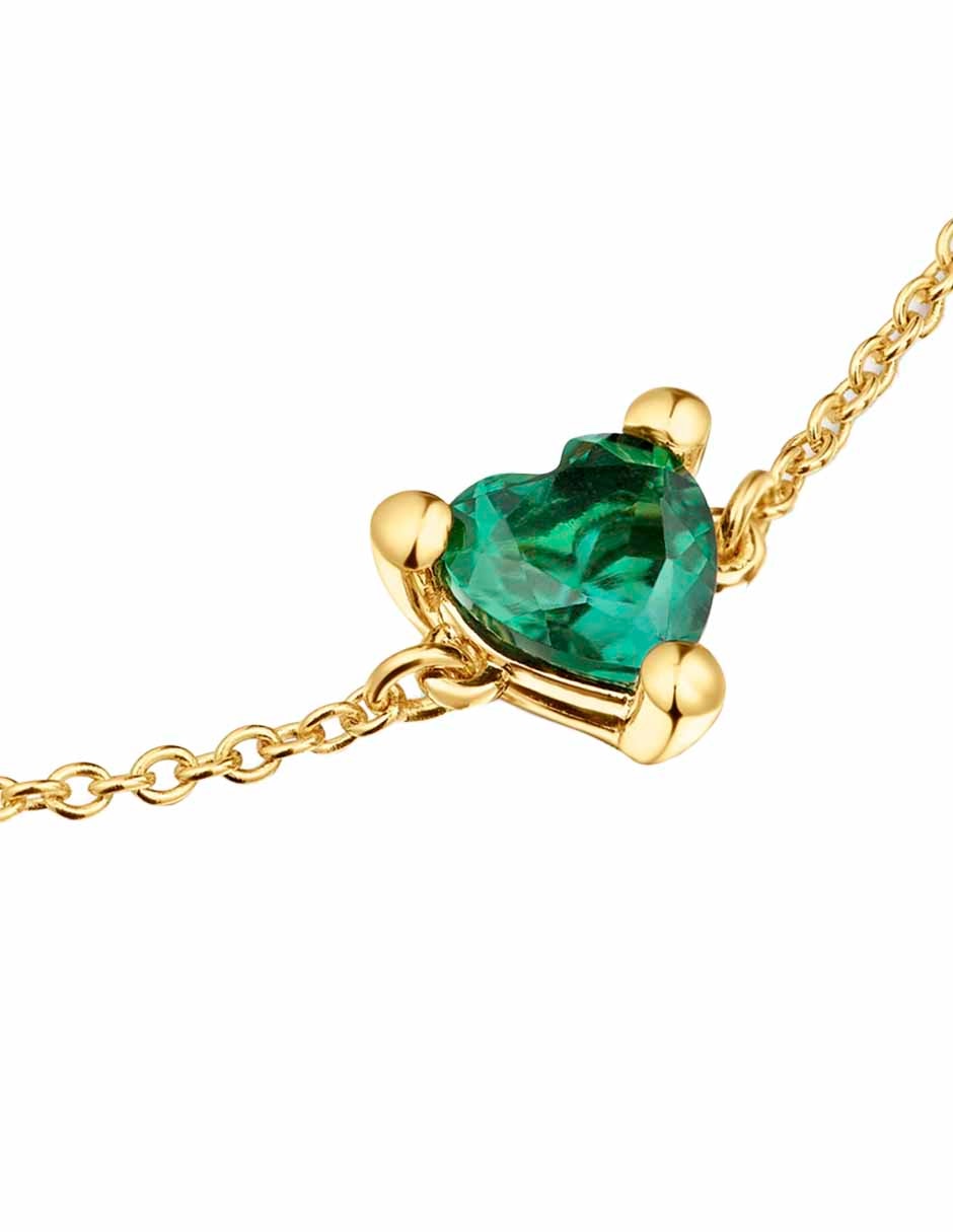 Brazalete de plata con esmeralda p 925 Garden Of Love con acabado brillante 4
