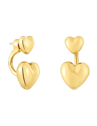 Aretes de corazón Tous Garden Of Love de plata P 925 con acabado baño de oro