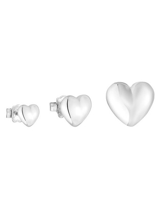 Set de aretes de corazón Tous Garden Of Love de plata P 925 con acabado plateado
