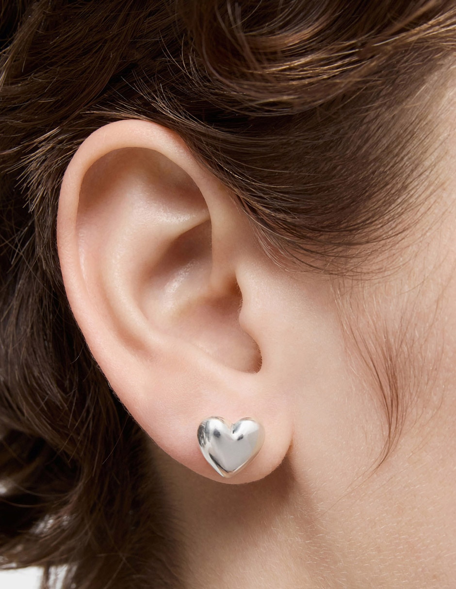 Set de aretes de corazón Tous Garden Of Love de plata P 925 con acabado plateado