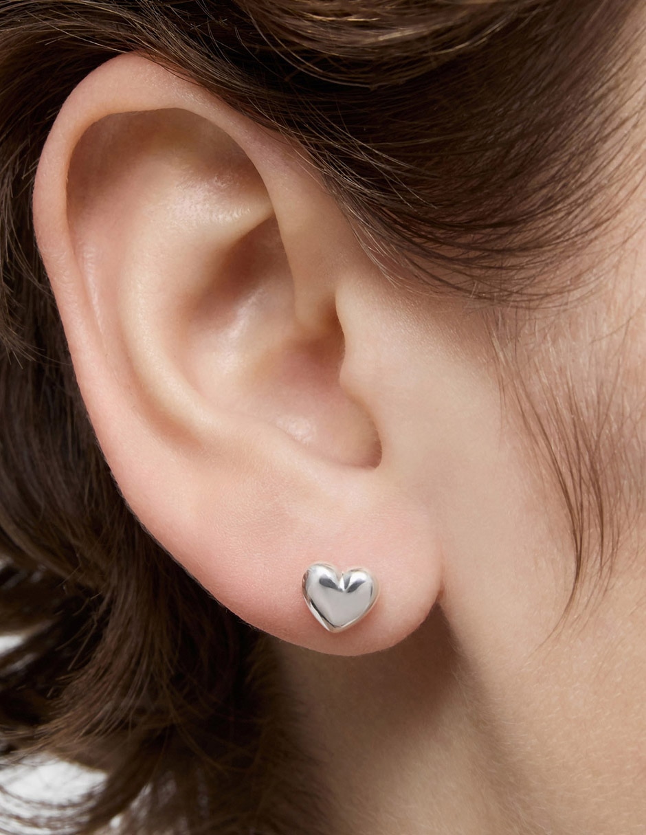 Set de aretes de corazón Tous Garden Of Love de plata P 925 con acabado plateado