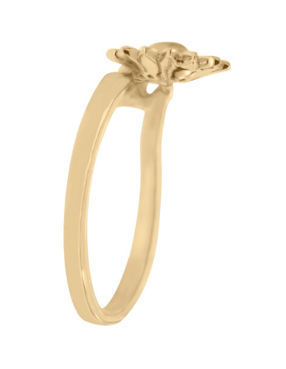 Anillo de flor Baris 14 k de oro amarillo diamante brillante
