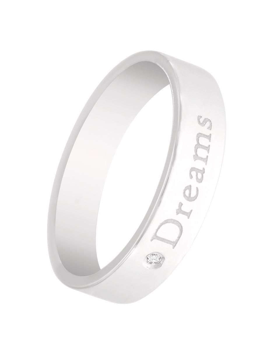 Anillo redondo Dreams 14 k de oro amarillo diamante brillante 4