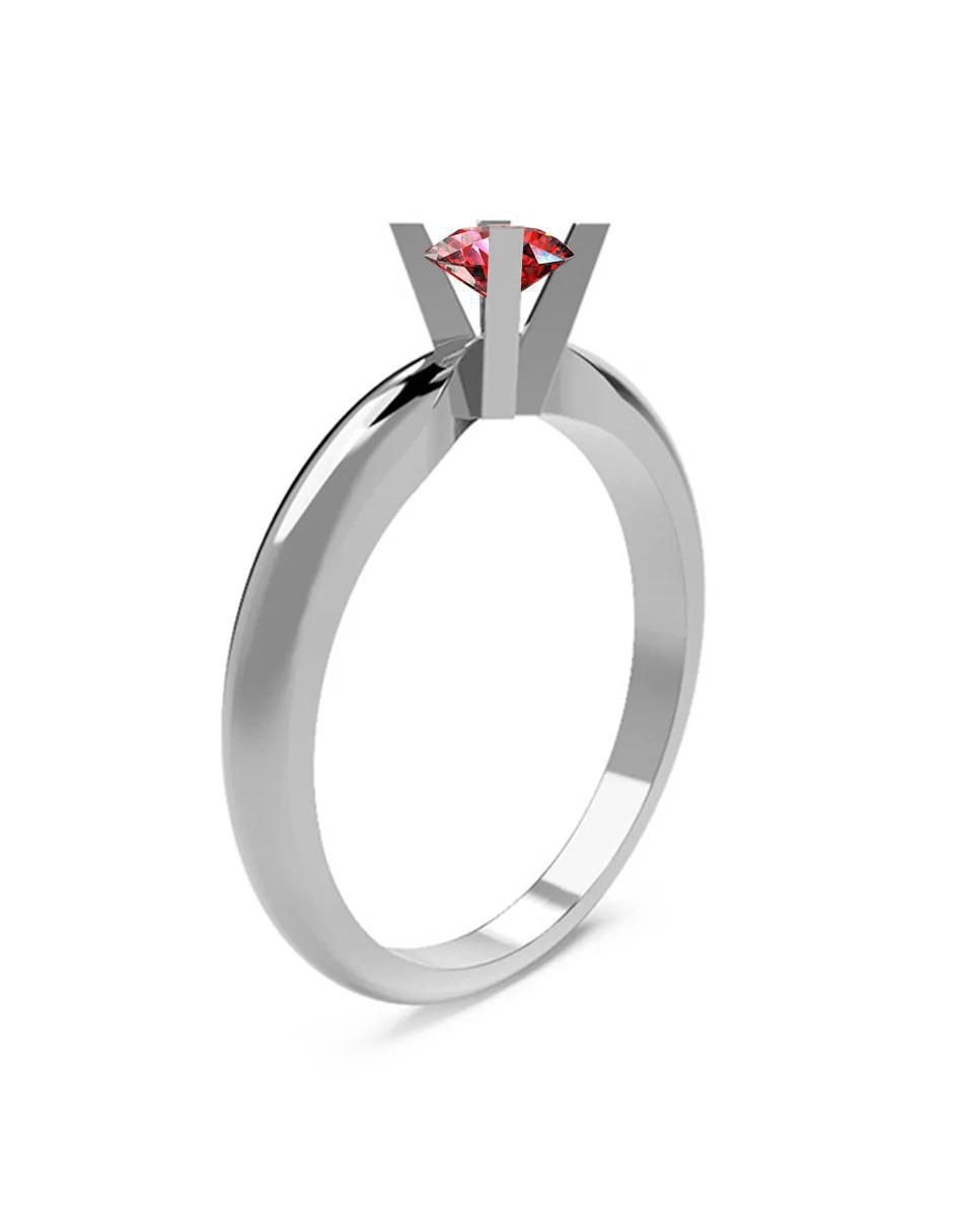 Anillo de compromiso de oro blanco 14 k amore mio