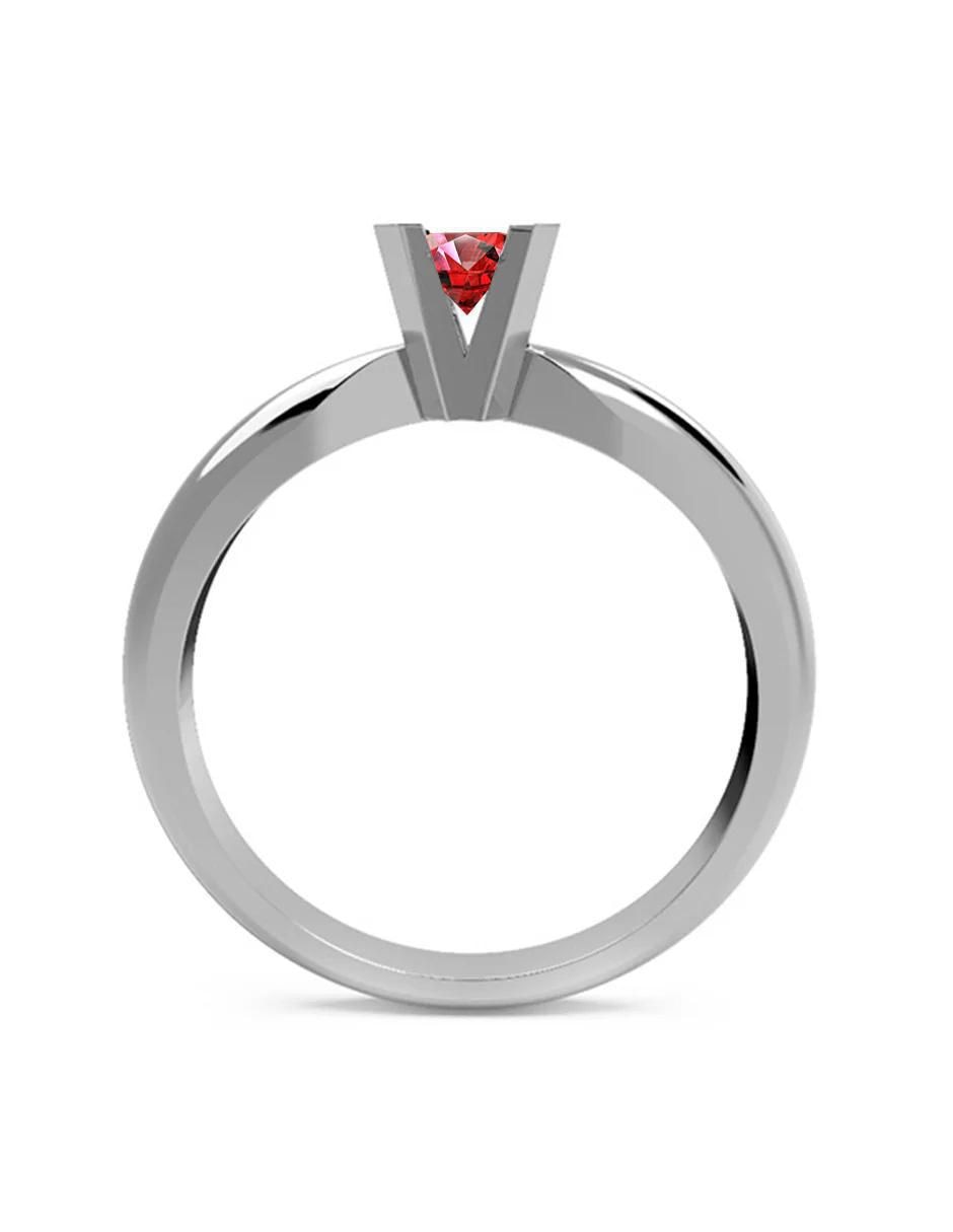 Anillo de compromiso de oro blanco 14 k amore mio