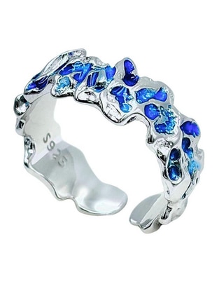 Anillo Brillo P 925 de plata craquelado