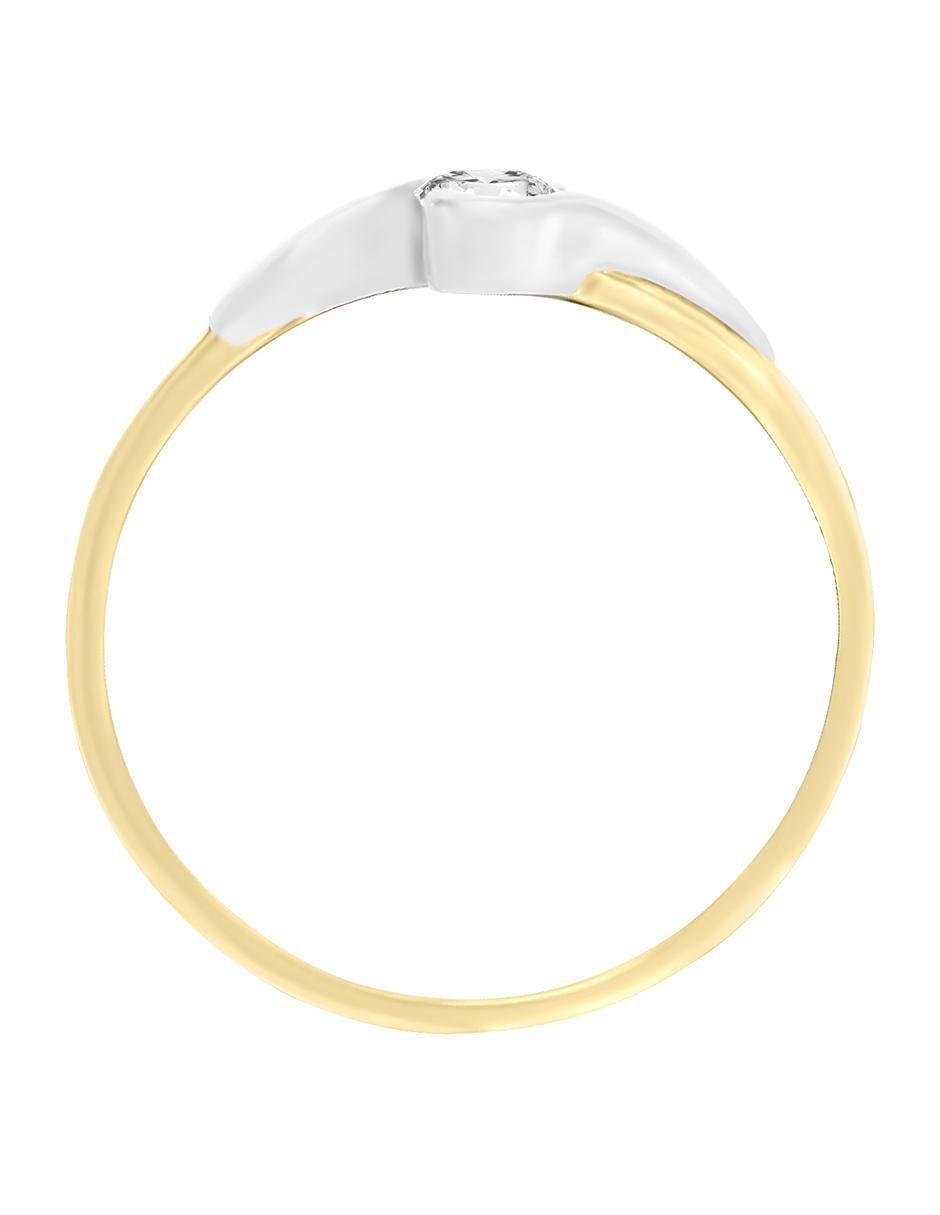Solitario 14 k Kina diamante 3