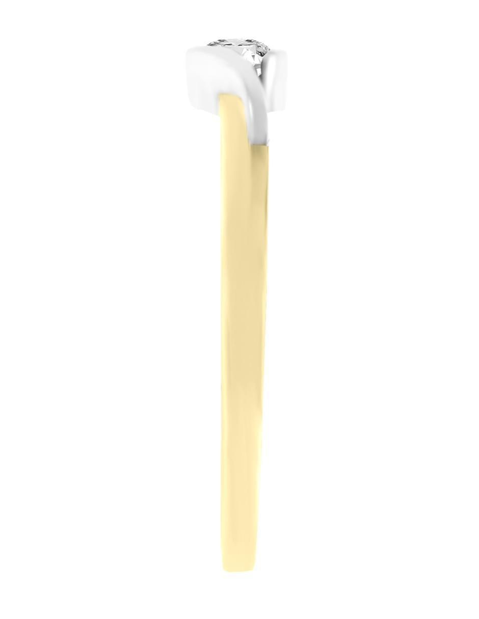Solitario 14 k Kina diamante 2