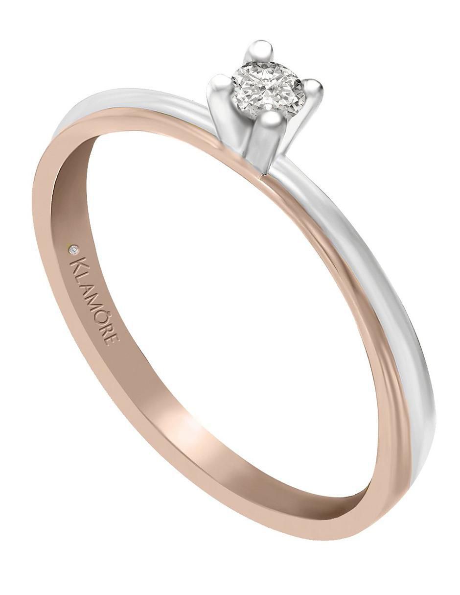 Solitario 14 k Katherin diamante 3