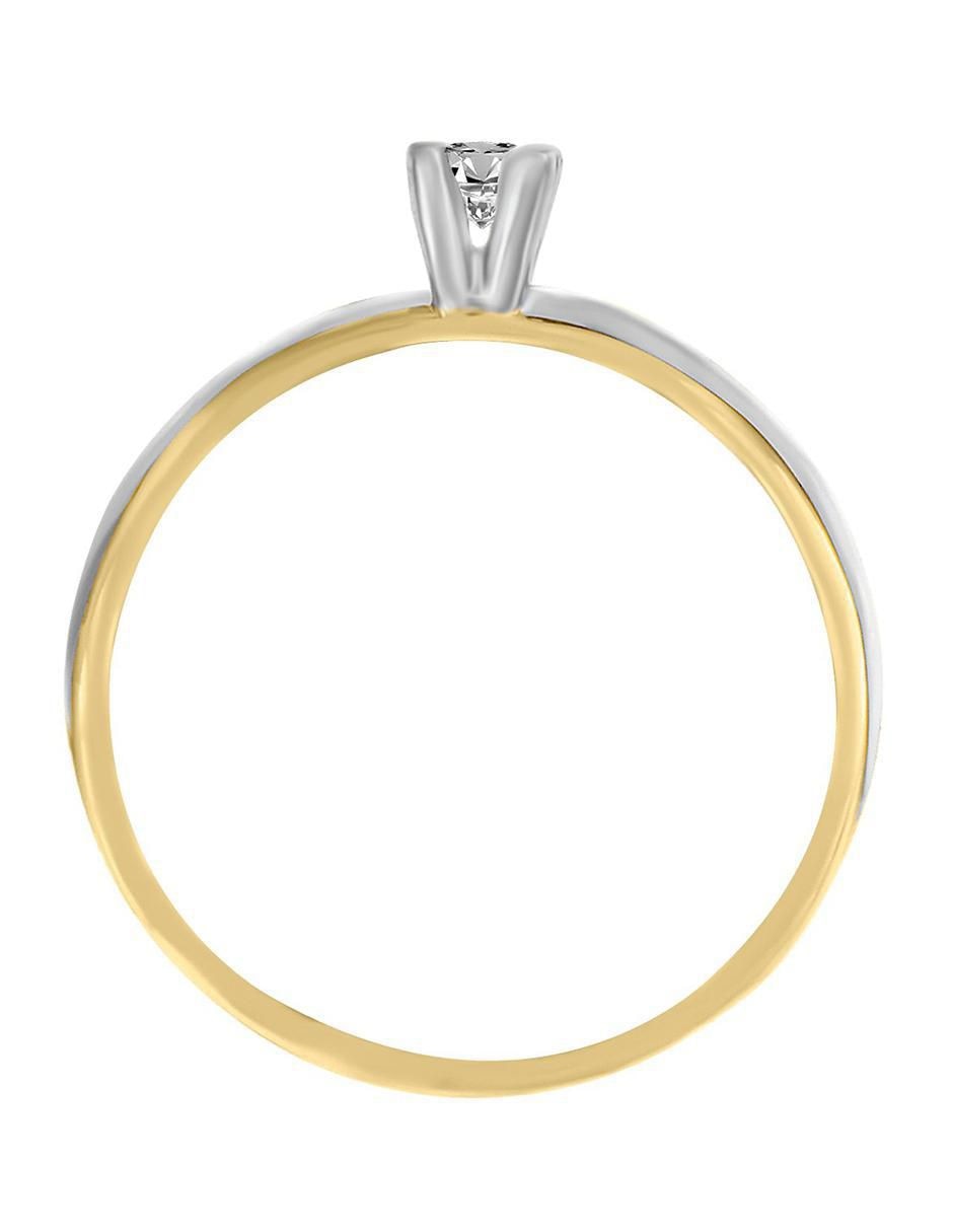 Solitario 14 k Katherin diamante 4