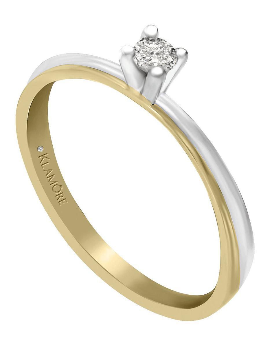 Solitario 14 k Katherin diamante 3