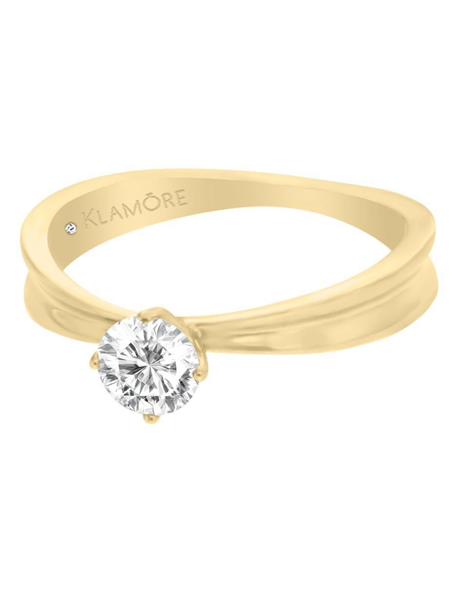 Solitario 14 k Wendy diamante Solitario 14 k Wendy diamante