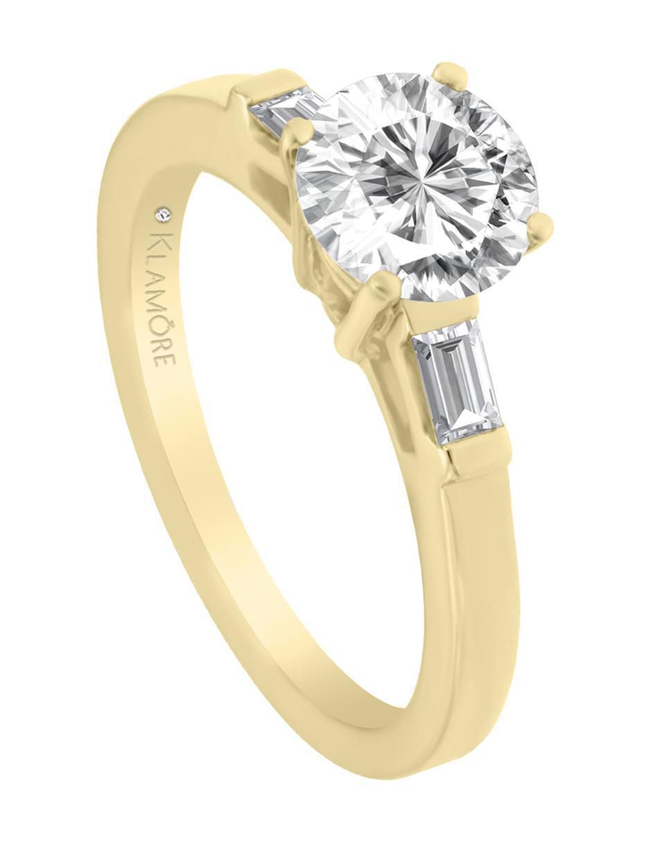 Solitario 14 k Cina diamante 3