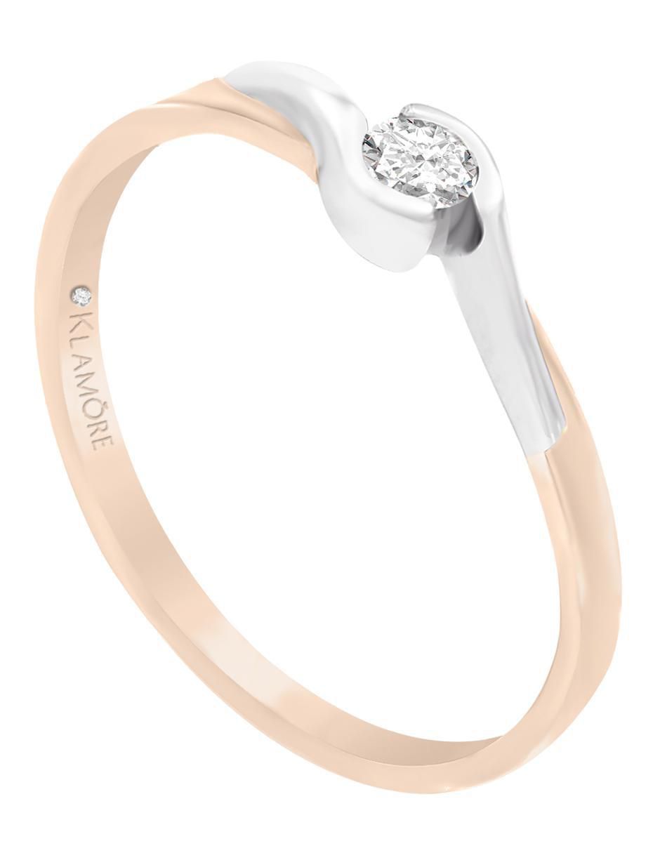 Solitario 14 k Kina diamante 3
