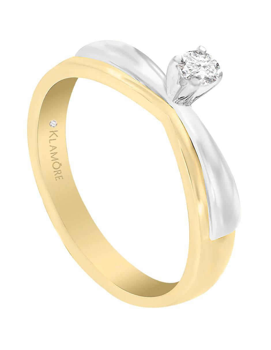 Solitario 14 k Kira diamante 3