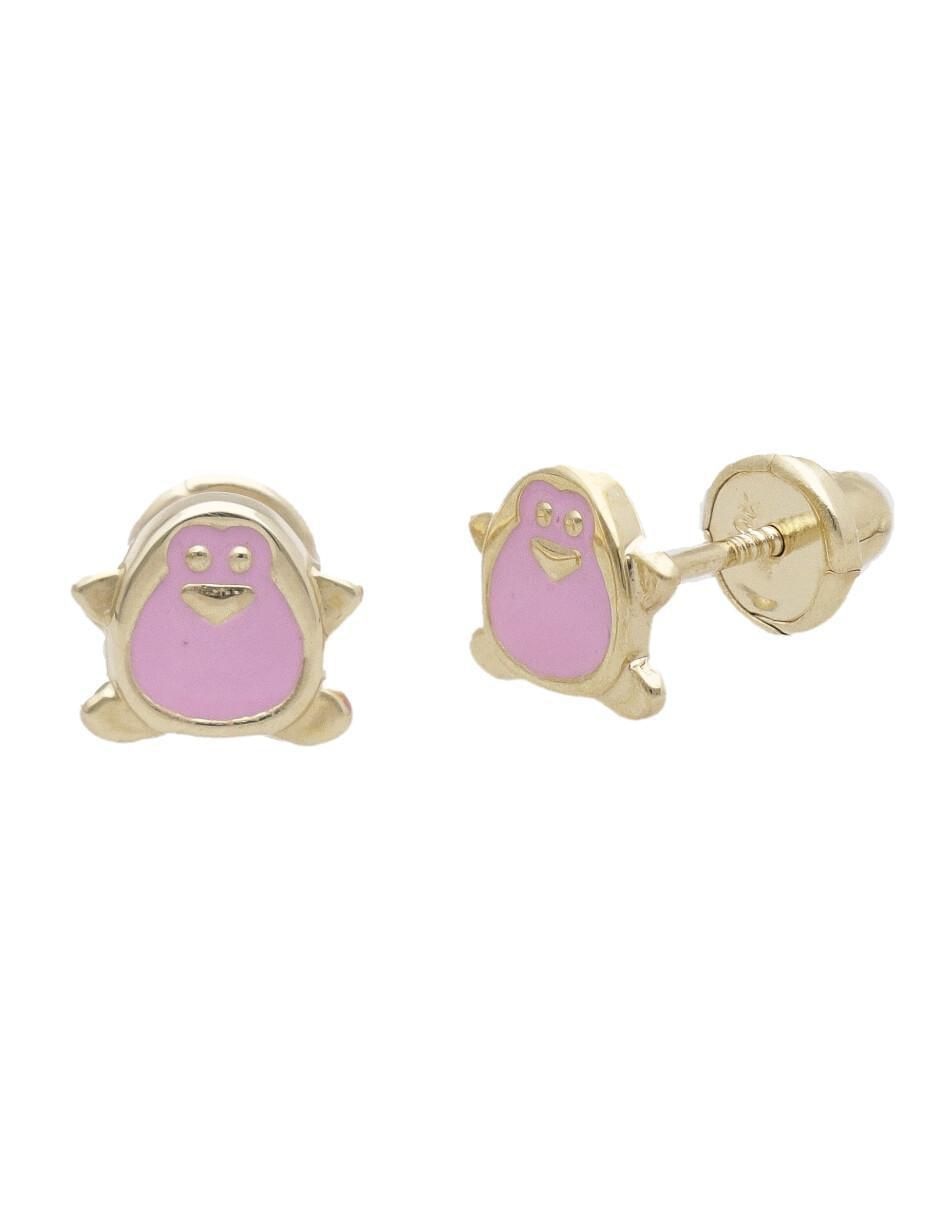 Broqueles de pingüino de oro amarillo 10 K con acabado brillante Broqueles de pingüino de oro amarillo 10 K con acabado brillante