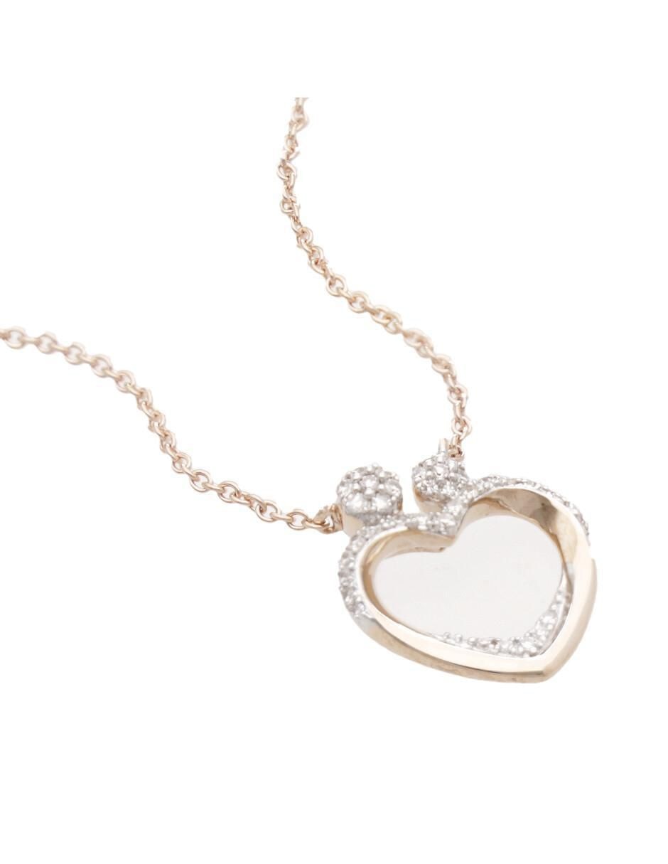 Gargantilla de corazón de oro rosa 10 K Gargantilla de corazón de oro rosa 10 K