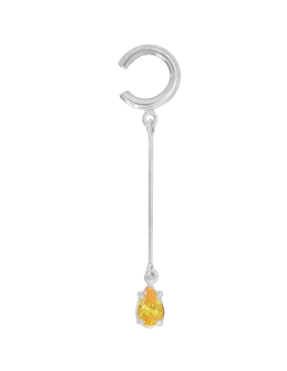 Aretes de gota de plata P 925 con acabado plateado zirconia 1