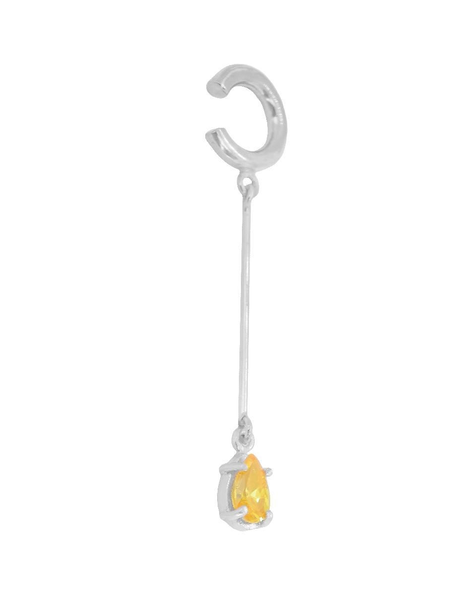Aretes de gota de plata P 925 con acabado plateado zirconia 2
