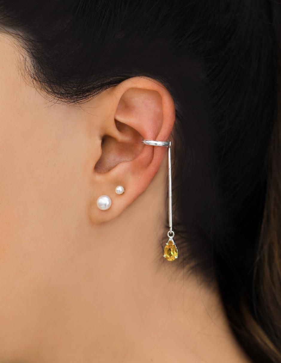 Aretes de gota de plata P 925 con acabado plateado zirconia 4