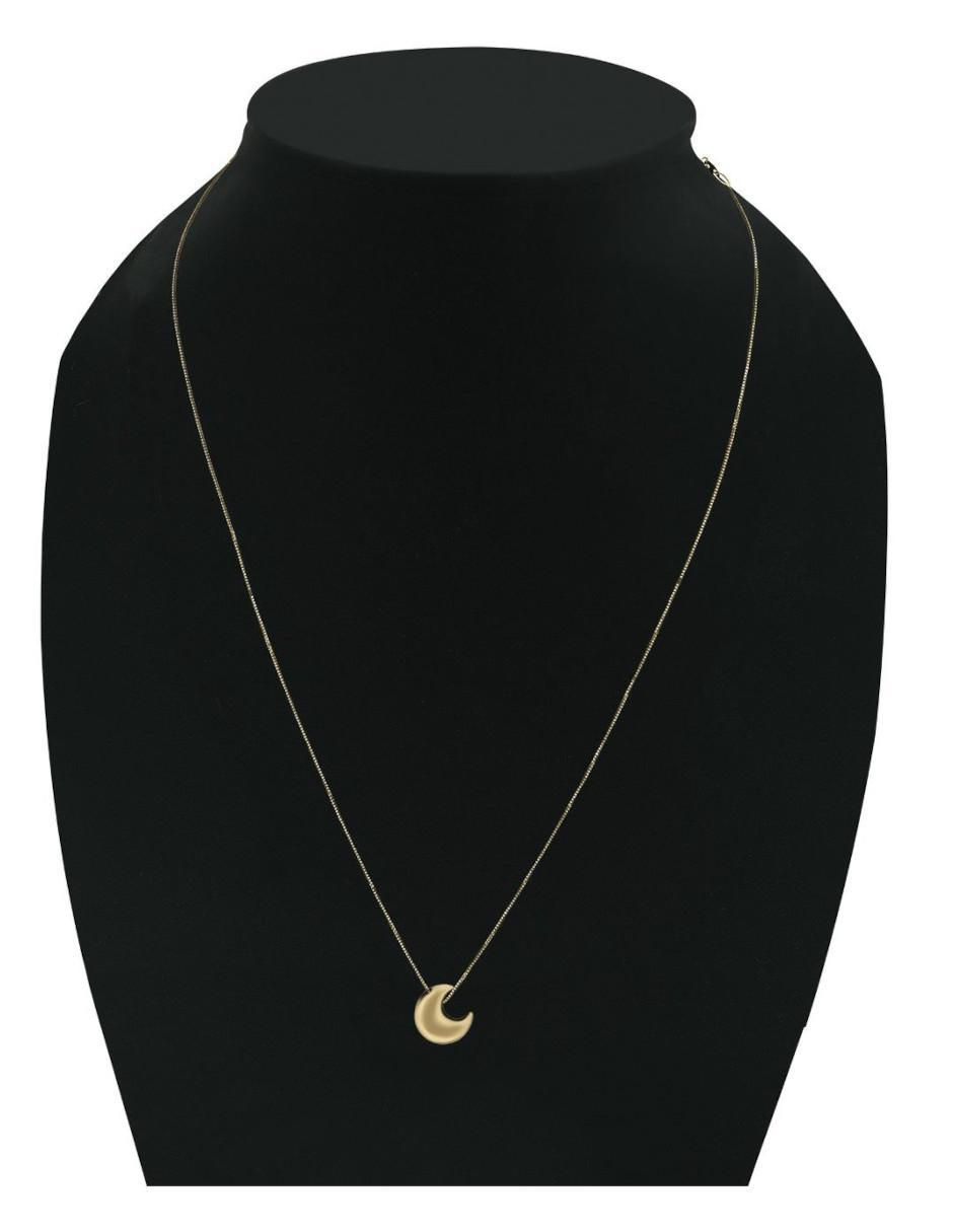 Collar con dije luna de oro 14 K 3