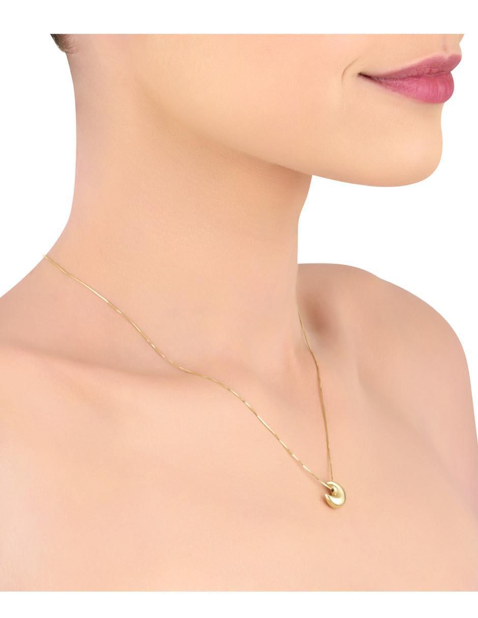 Collar con dije luna de oro 14 K 4