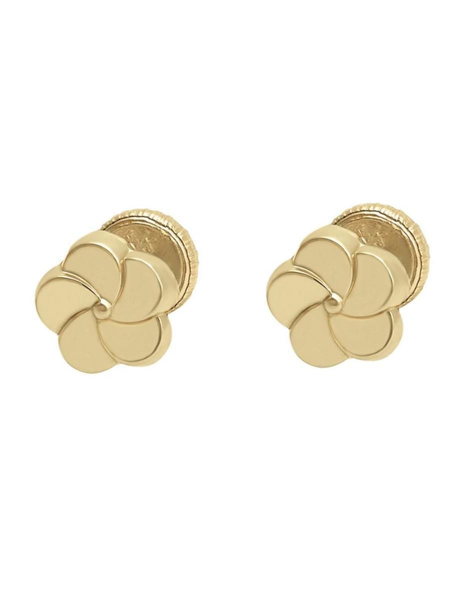 Broqueles de flor de oro 14 K Broqueles de flor de oro 14 K