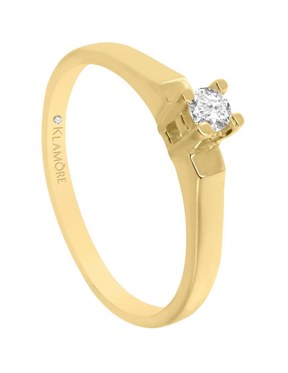 Solitario 14 k Nubia diamante 4