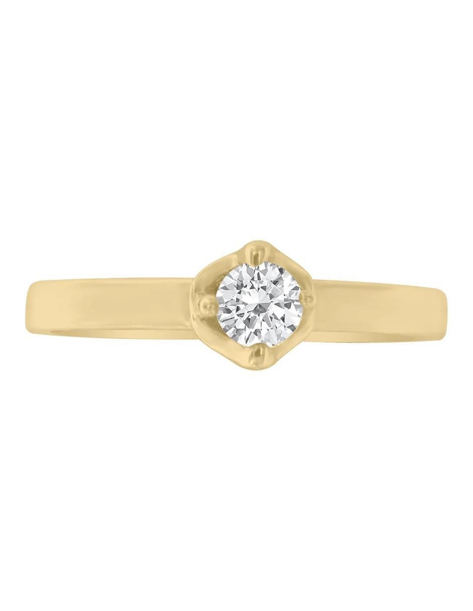 Solitario 14 k Adnya diamante Solitario 14 k Adnya diamante