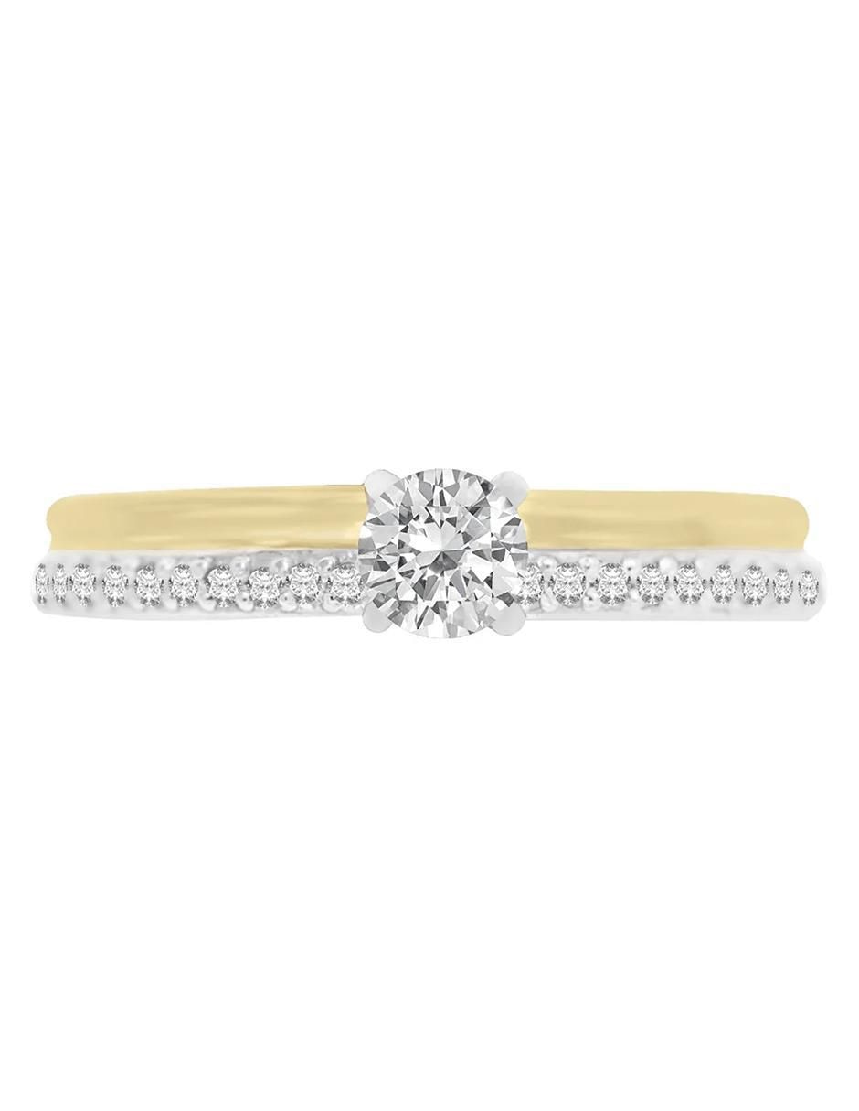 Solitario 14 k Anthea diamante Solitario 14 k Anthea diamante