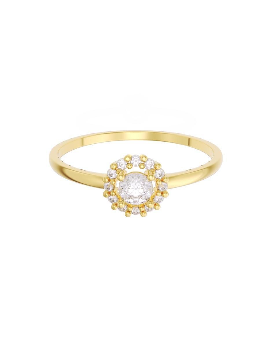 Anillo de compromiso de oro 14 k zirconia Anillo de compromiso de oro 14 k zirconia
