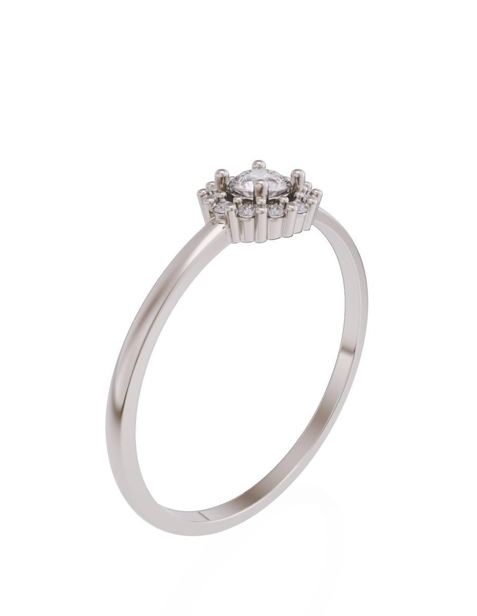Anillo de compromiso 14 k 3