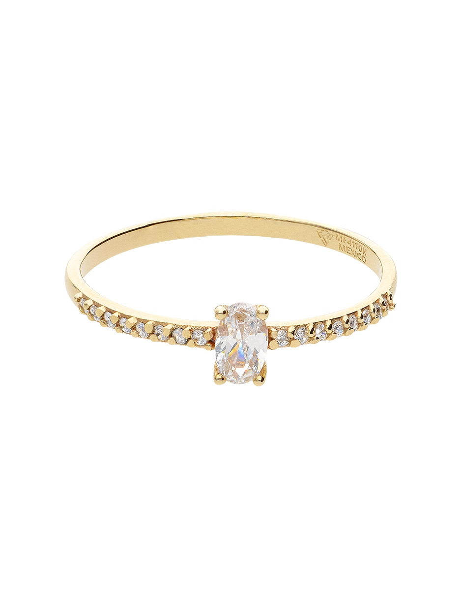 Anillo de compromiso de oro 14 K zirconia Anillo de compromiso de oro 14 K zirconia