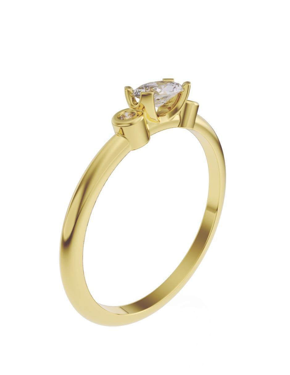 Anillo de compromiso 14 k 3