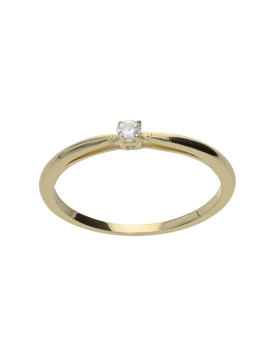 Anillo de compromiso de oro 14 K Fonelli zirconia