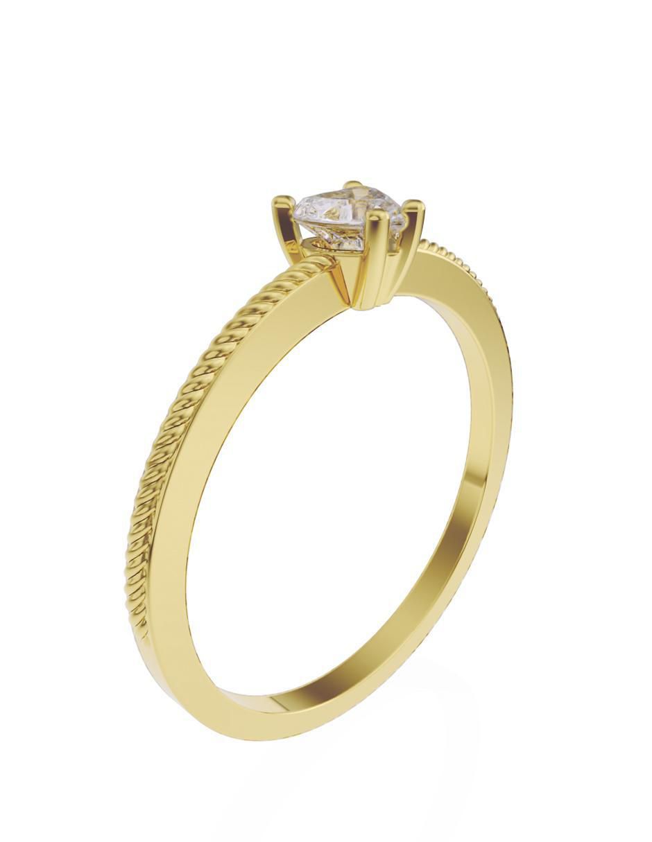 Anillo de compromiso 14 k 3