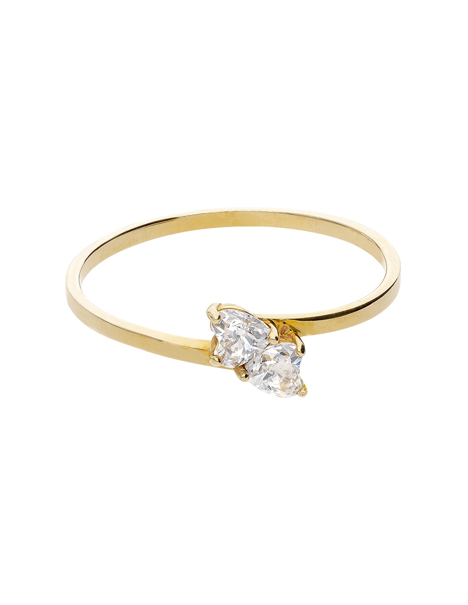 Anillo de compromiso de oro 14 K Promesa zirconia Anillo de compromiso de oro 14 K Promesa zirconia
