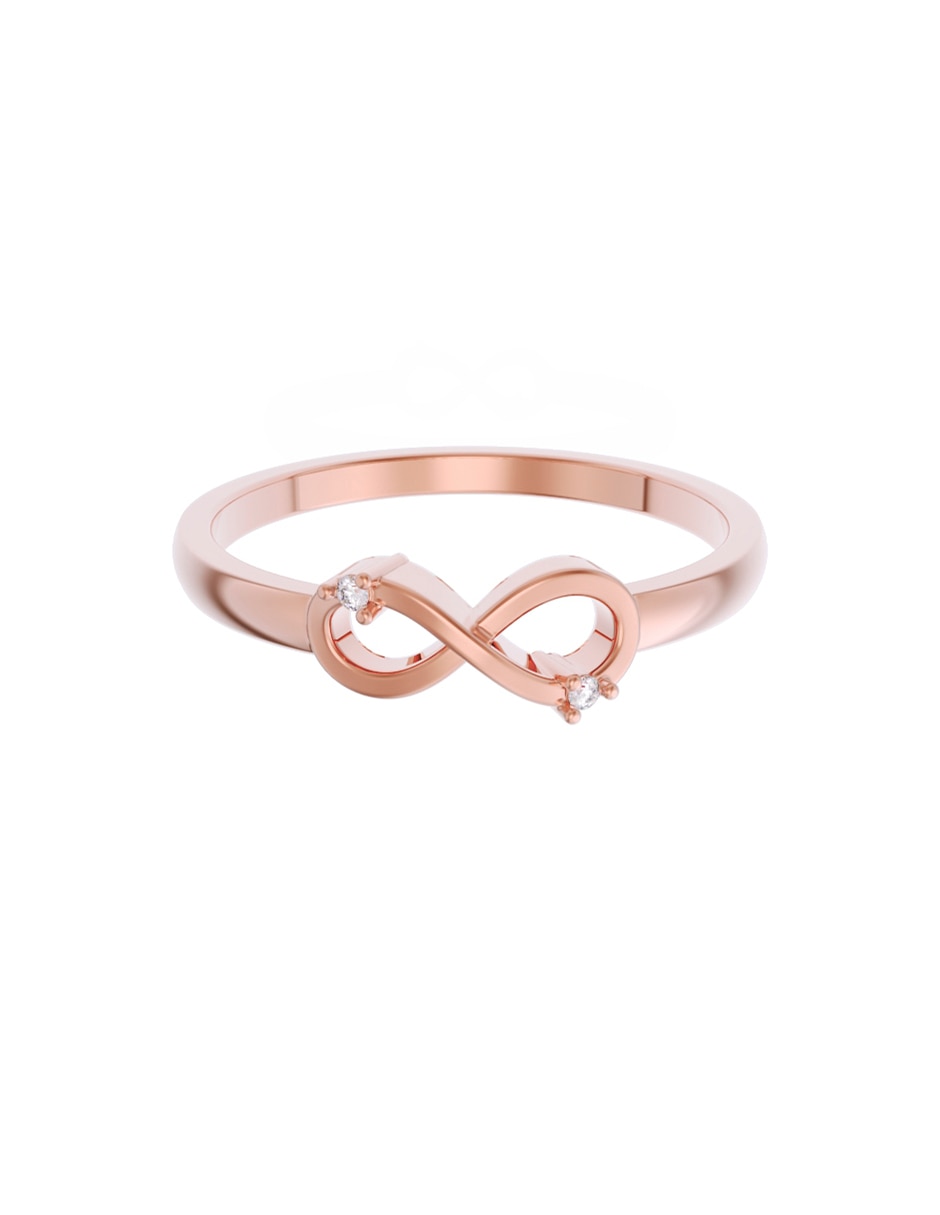 Anillo de compromiso de oro 14 K Promesa zirconia 1