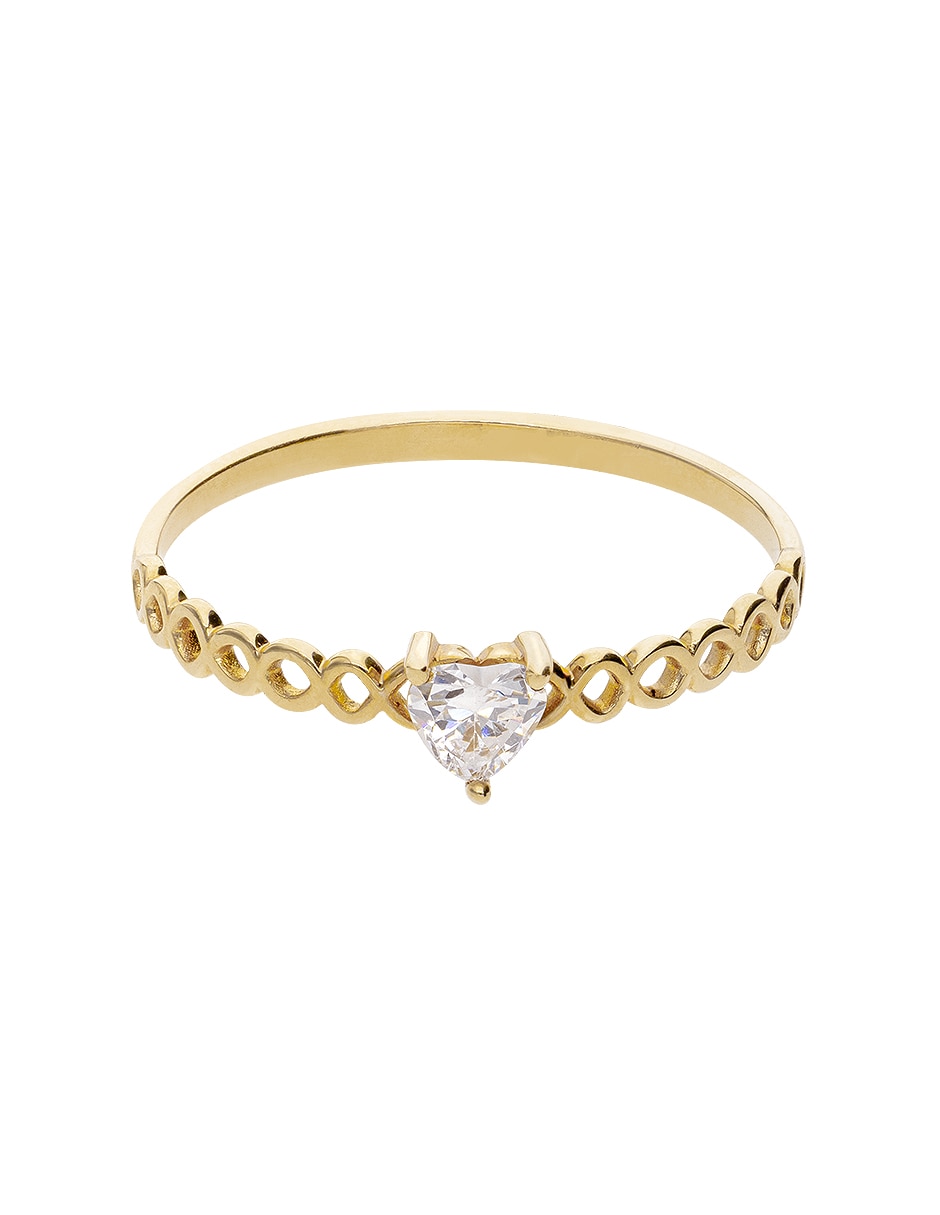Anillo de compromiso de oro 14 K Fonelli Promesa zirconia