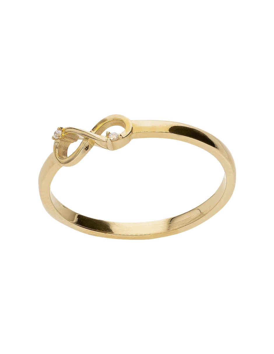 Anillo de compromiso de oro 14 K Fonelli Promesa zirconia