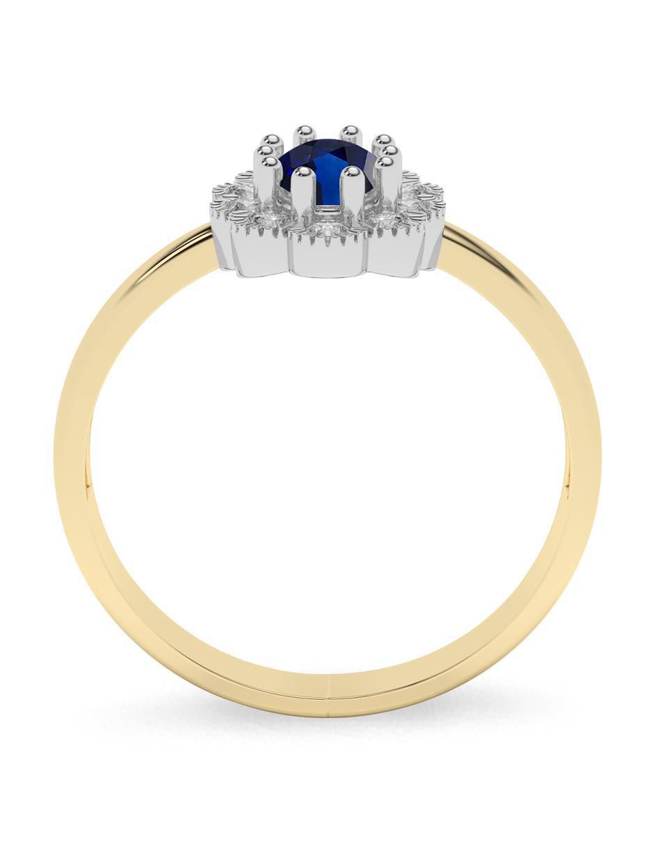 Anillo de compromiso 14 k zafiro 3