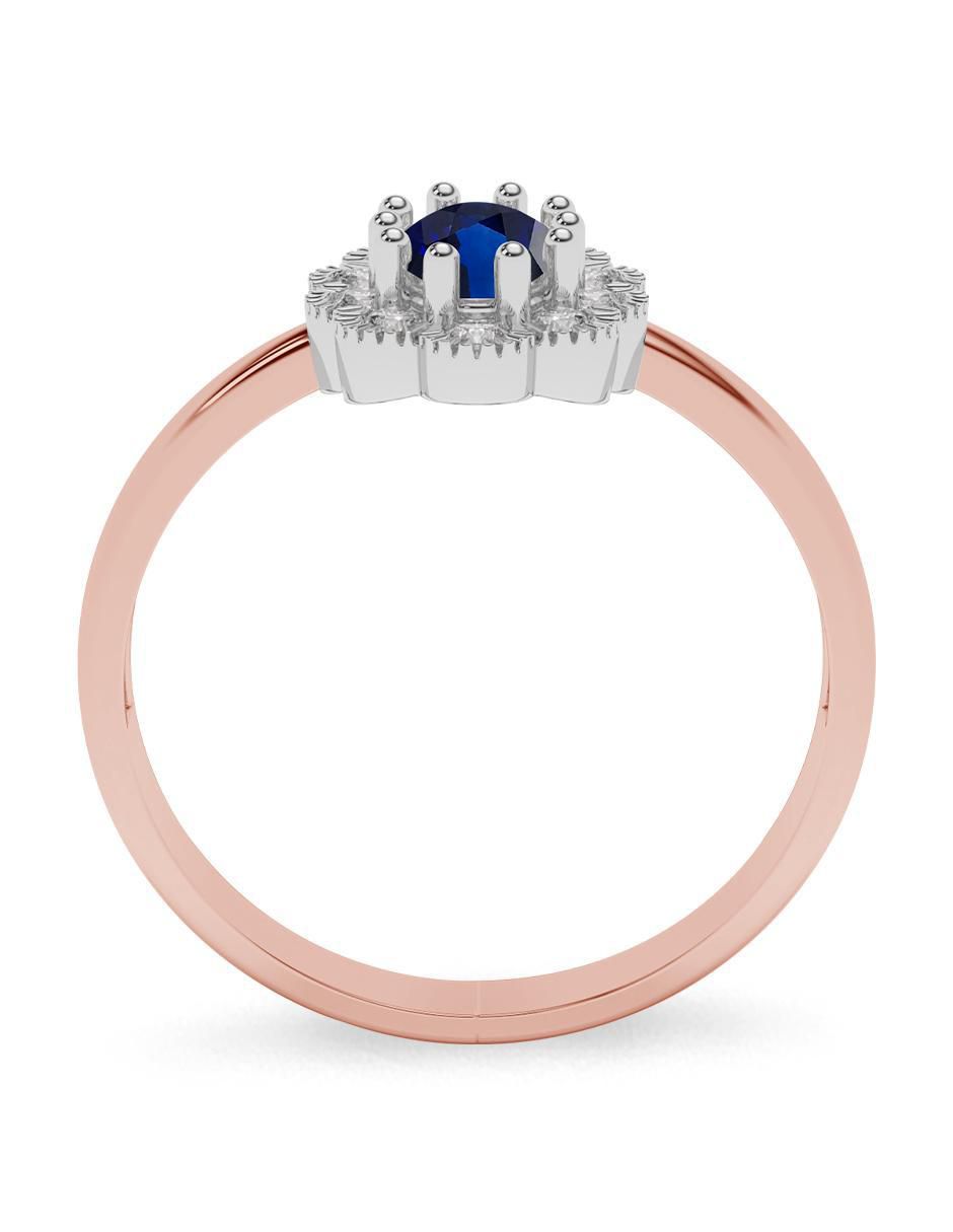 Anillo de compromiso 14 k zafiro 3