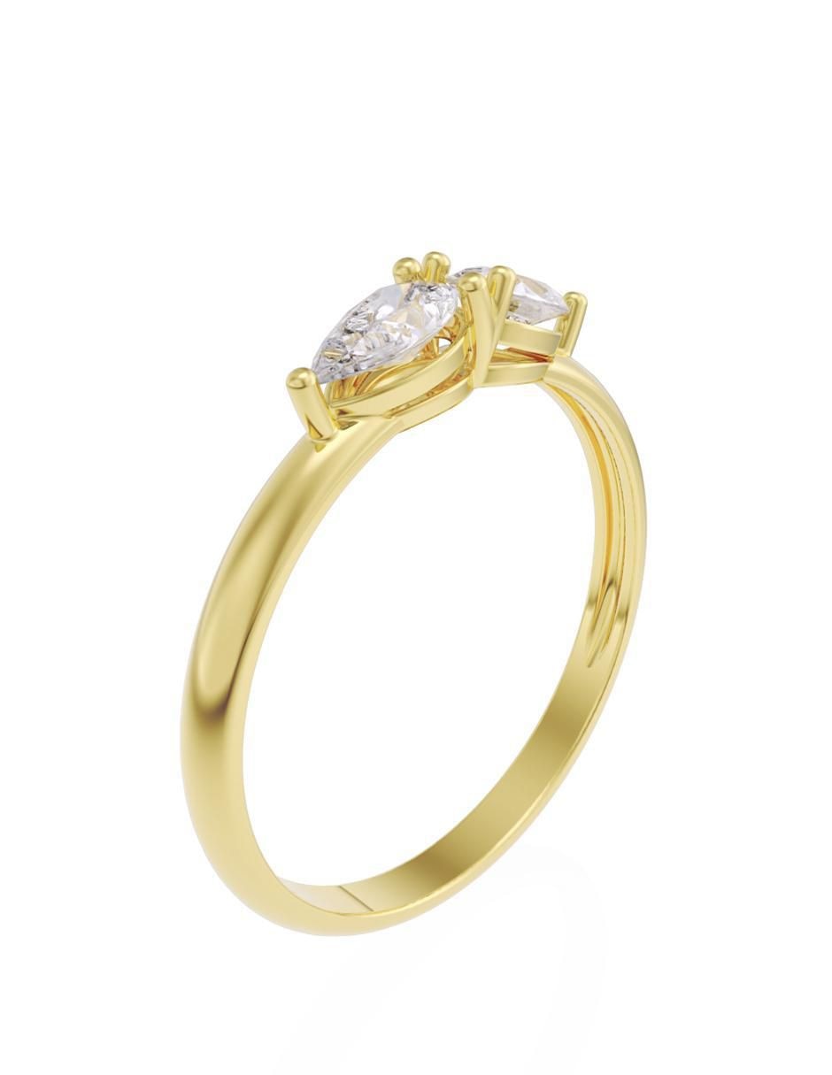 Anillo de compromiso 10 k Promesa 3