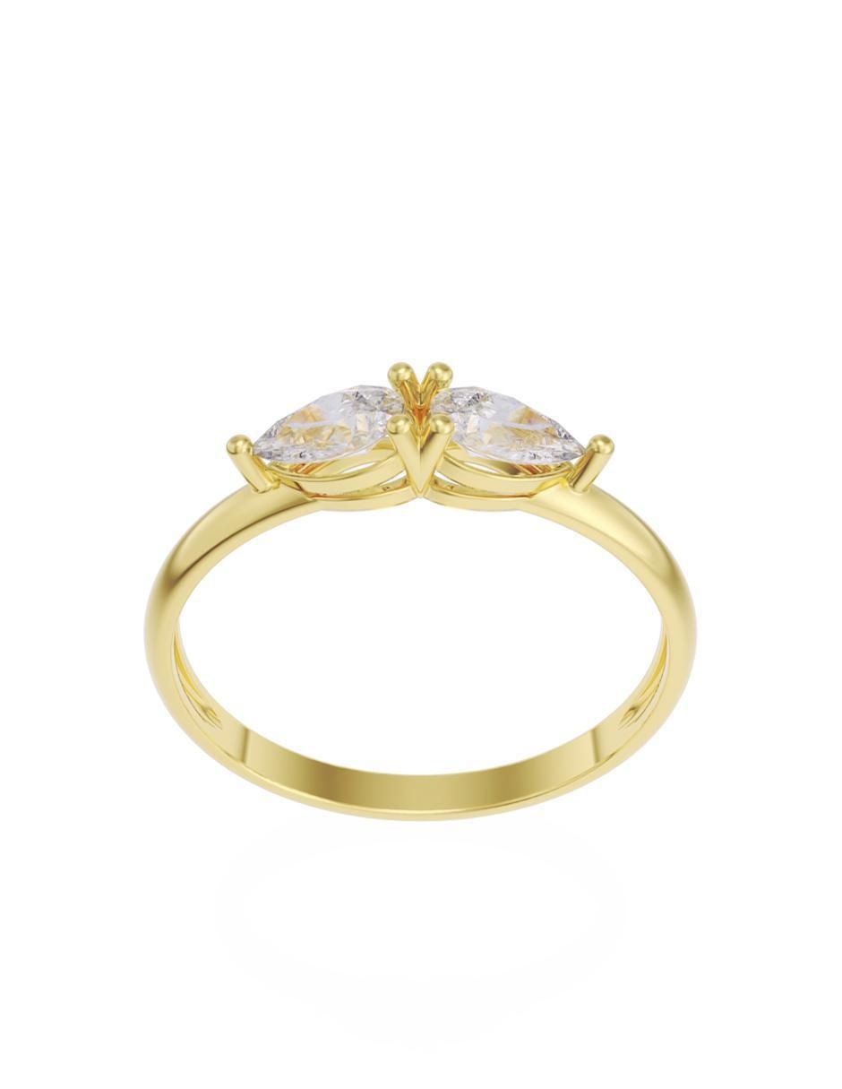 Anillo de compromiso 10 k Promesa 2