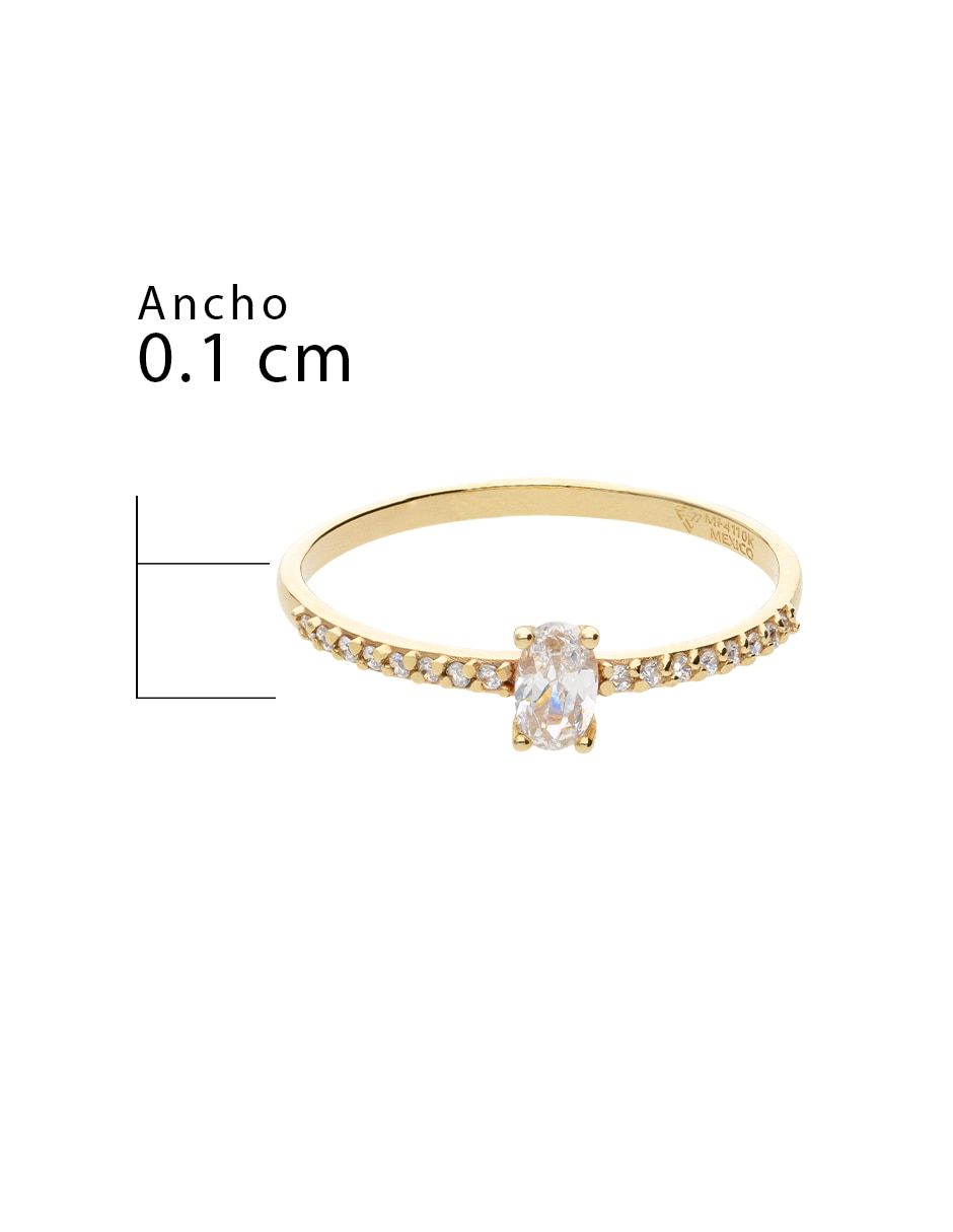 Anillo de compromiso de oro 10 K Fonelli Promesa zirconia