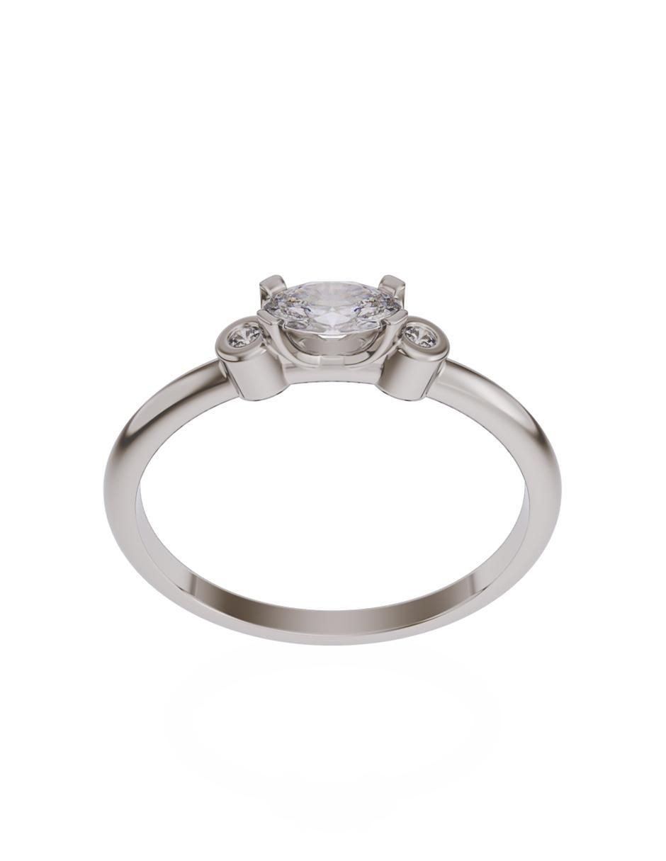 Anillo de compromiso 10 k Promesa 3