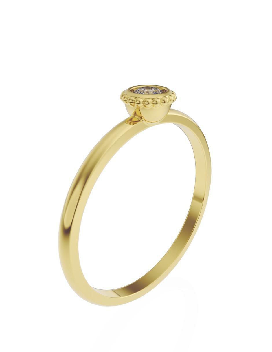Anillo de compromiso 10 k Promesa 3