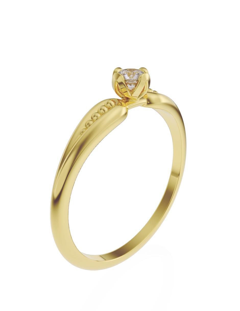 Anillo de compromiso 10 k Promesa 3