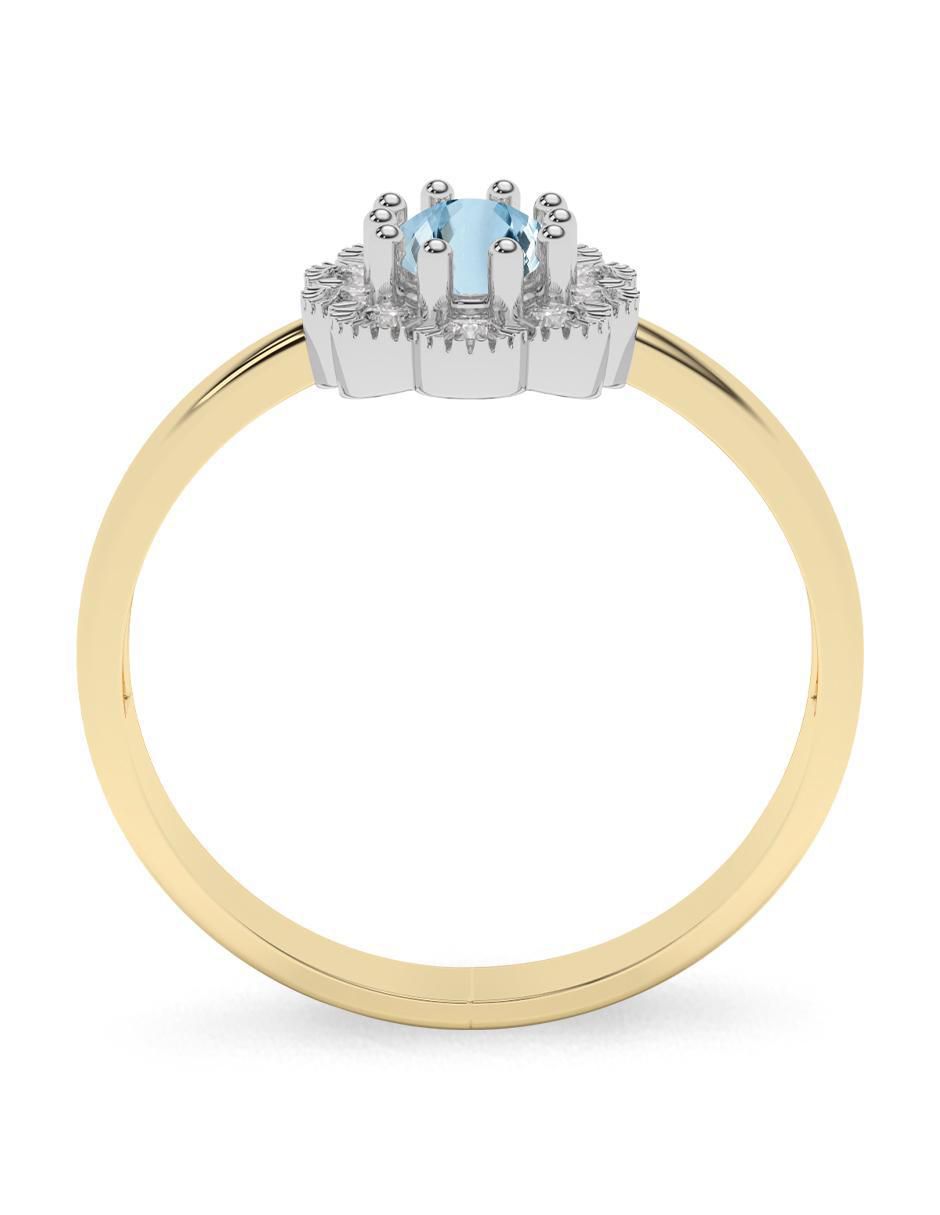 Anillo de compromiso 14 k topacio 3