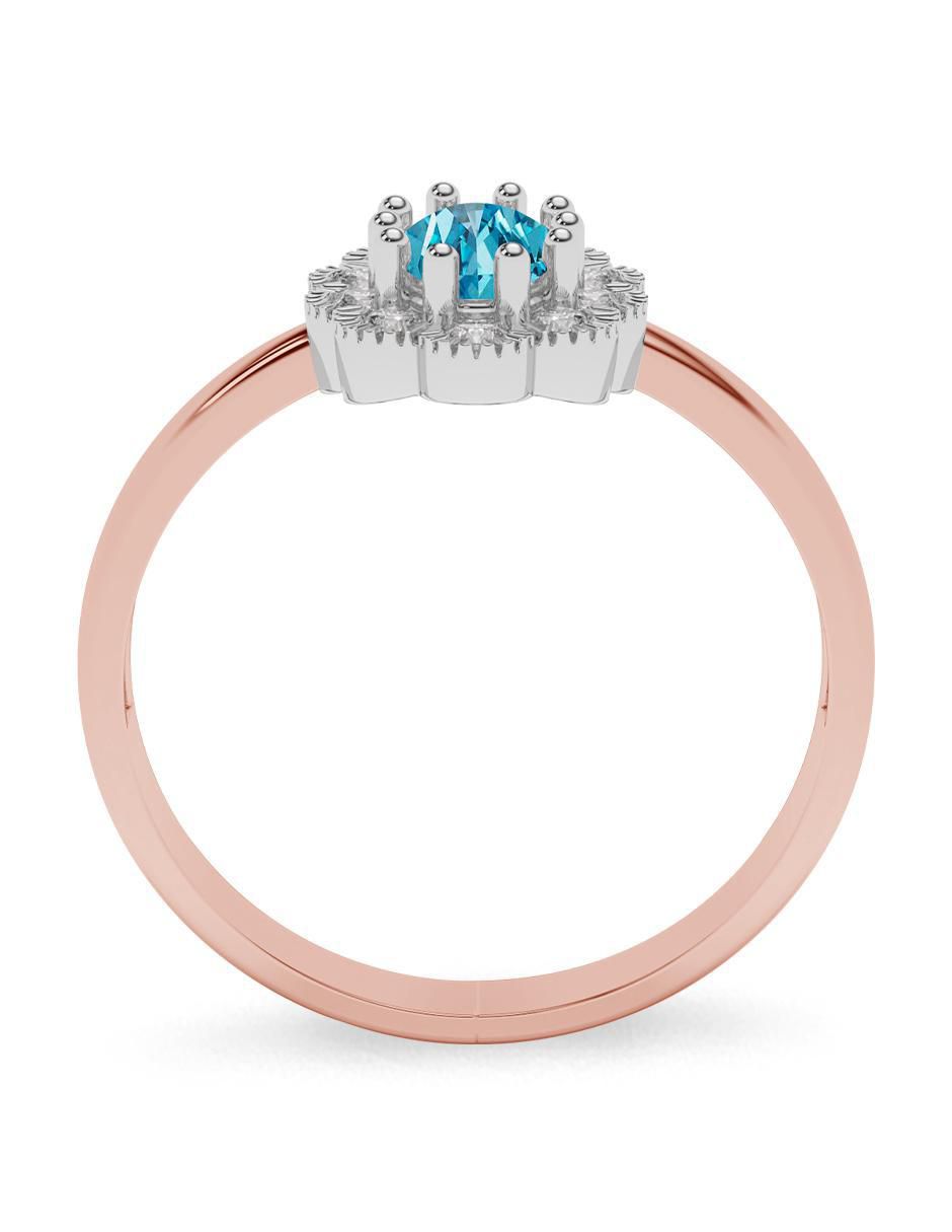 Anillo de compromiso 14 k topacio 3
